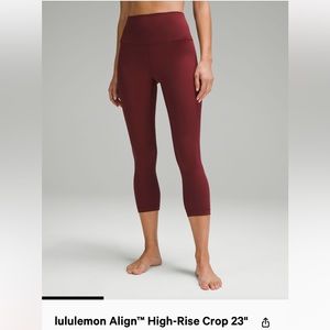 LULULEMON ALIGN HIGH-RISE RED MERLOT